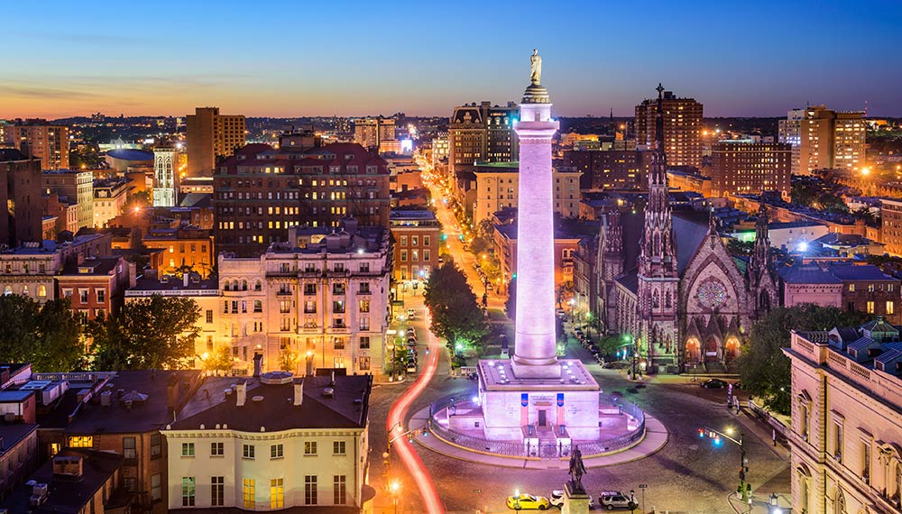 George Washington Monument in Baltimore