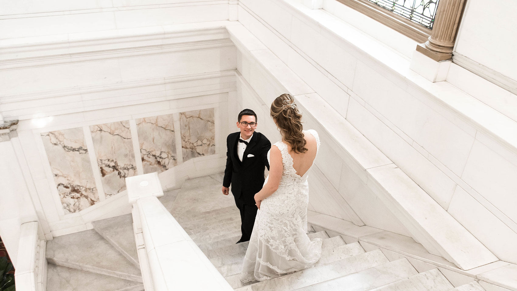 Joanna + Glenn Staircase Closeup - JadeNikkolePhotography