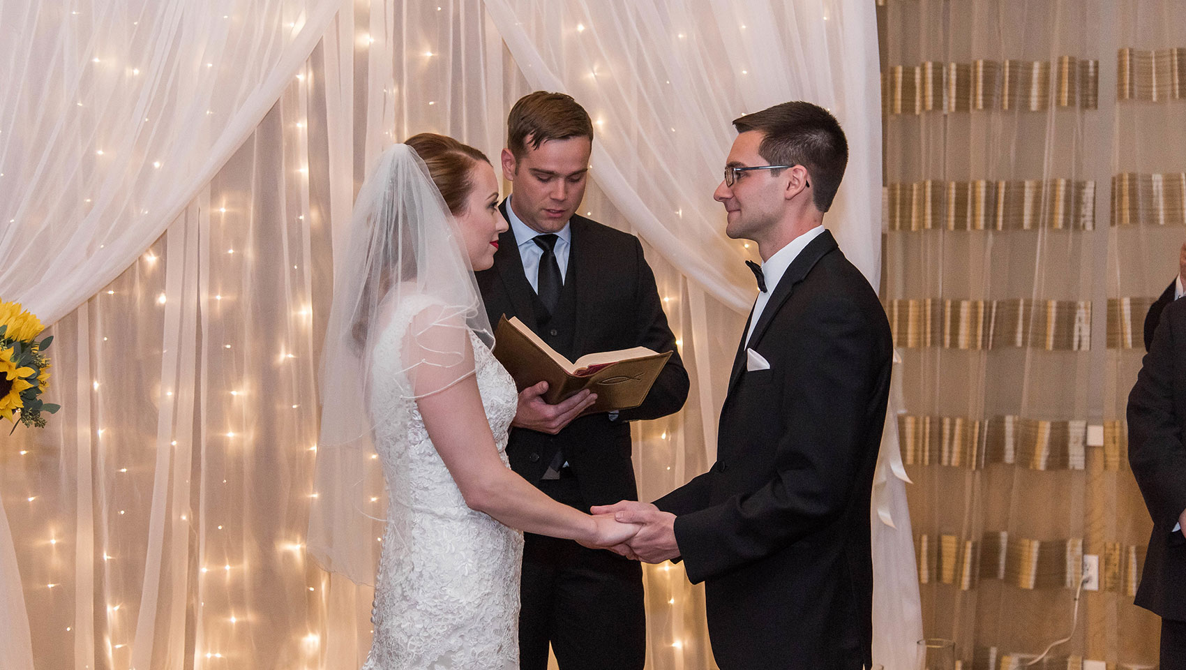 Joanna + Glenn Vows at Altar - JadeNikkolePhotography