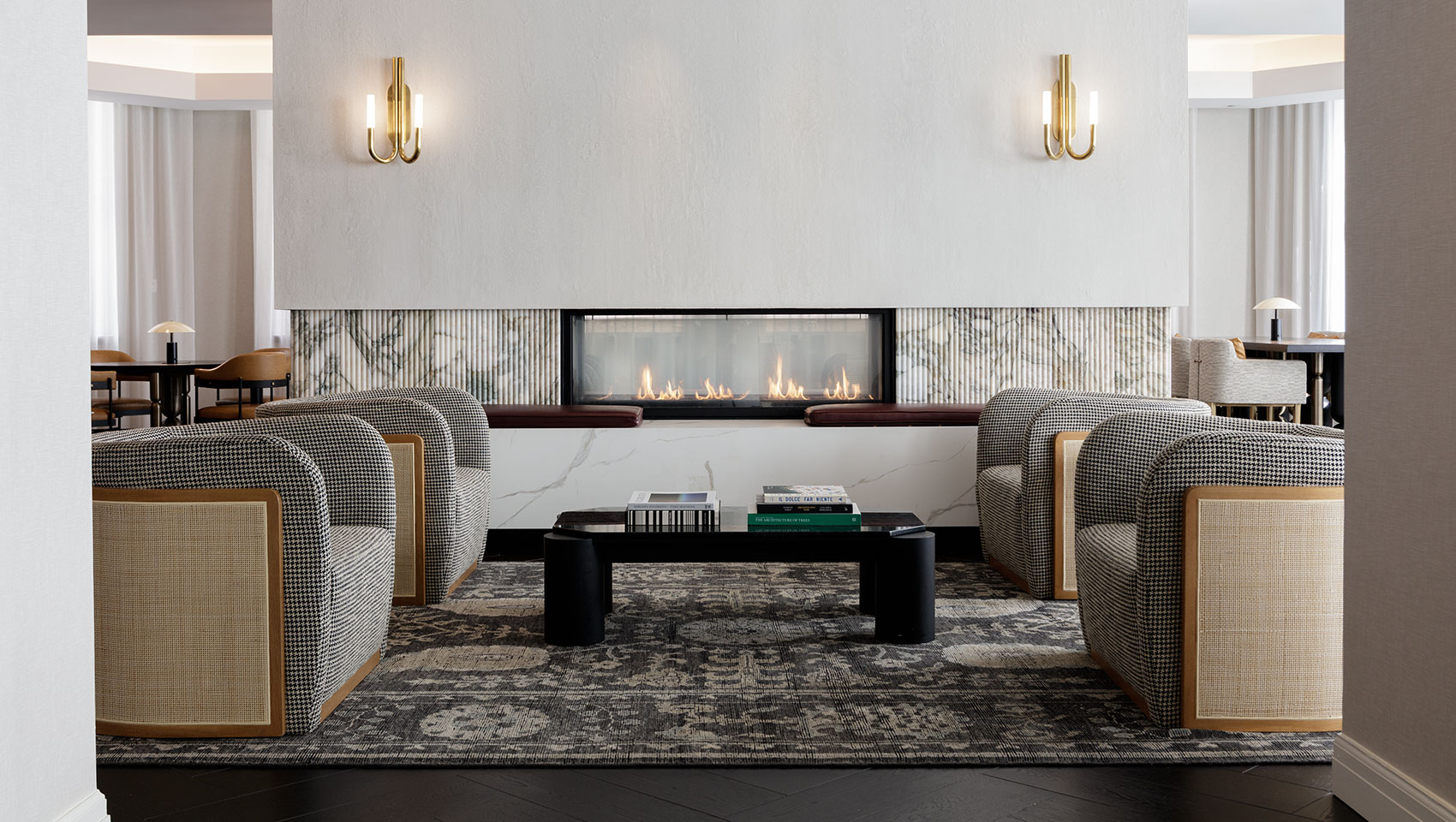 Lobby Fireplace at Kimpton Hotel Monaco Baltimore