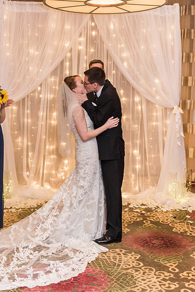 Joanna + Glenn First Kiss at Altar - JadeNikkolePhotography