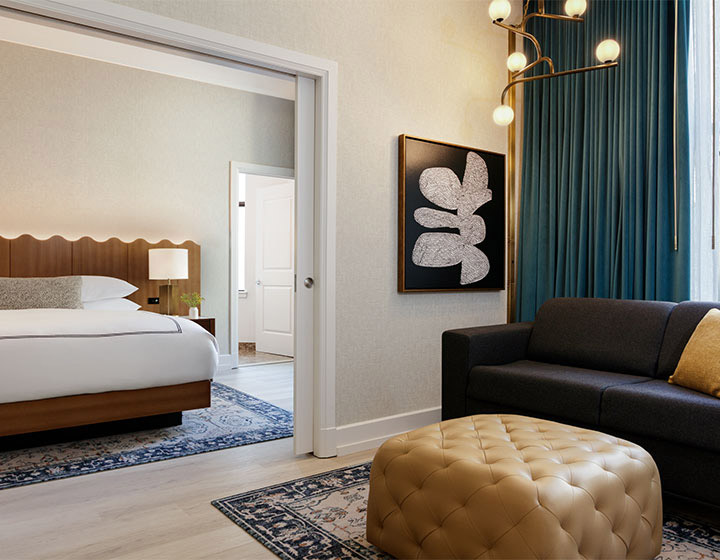 Kimpton Monaco Baltimore Hotel 1 Bedroom Suite 1 King after renovation
